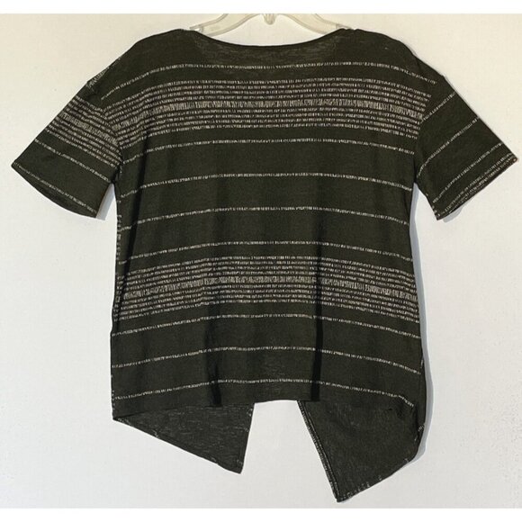 ZARA Olive Green Striped Stretch Knit Top + Pants 2 PC Suit Set - Portugal - Picture 8 of 14